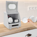Portable Countertop Dishwasher, Compact, Low Noise, 5 Washing Programs, Mini Dishwasher with Water Tank Leak-Proof Dry