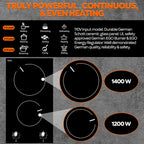 Ramblewood 2 Burner Electric Cooktop, EC2-27, 110V, UL rated German EGO burner.