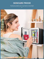 15L/21 Can Mini Fridge for Bedroom Refrigerator Cooler&Warmer, AC/DC, 1 Door, 11.8"Width, Black, New