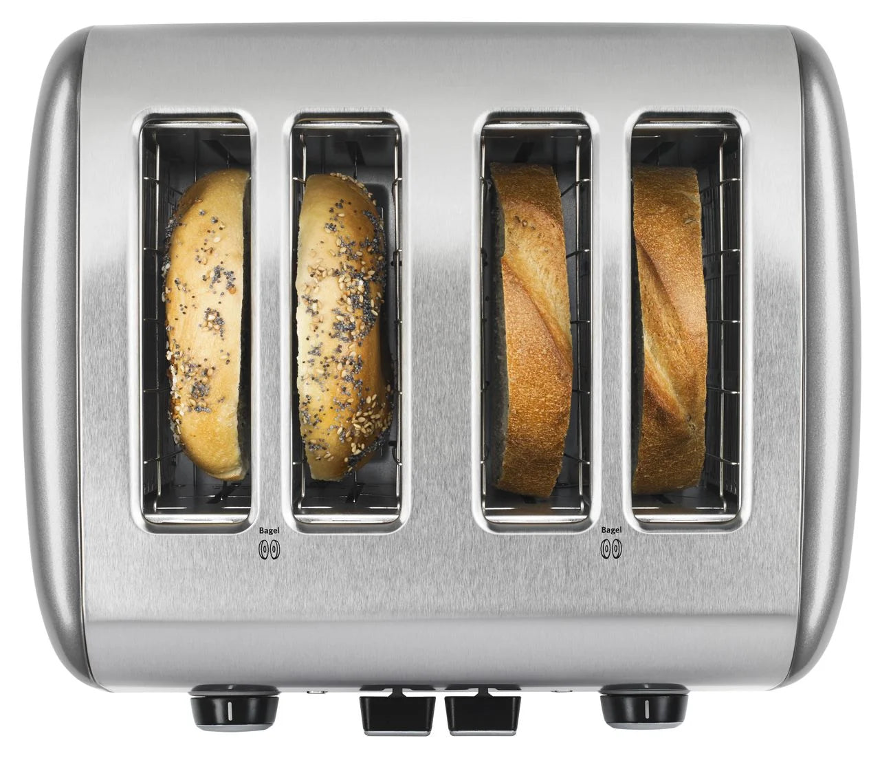 KitchenAid 4-Slice Toaster with Manual High-Lift Lever, Brushed Stainless Steel, KMT4115