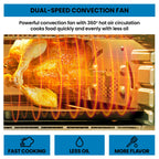 Kenmore 11-In-1 Digital Air Fryer Oven, 1700W Stainless Steel, 6-Slice Capacity