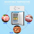 KNDKO Upright Freezer, 3.0Cu.ft Mini Freezer with Adjustable Thermostat & Removable Shelves, Stand Up Freezer for Home/Office, Black