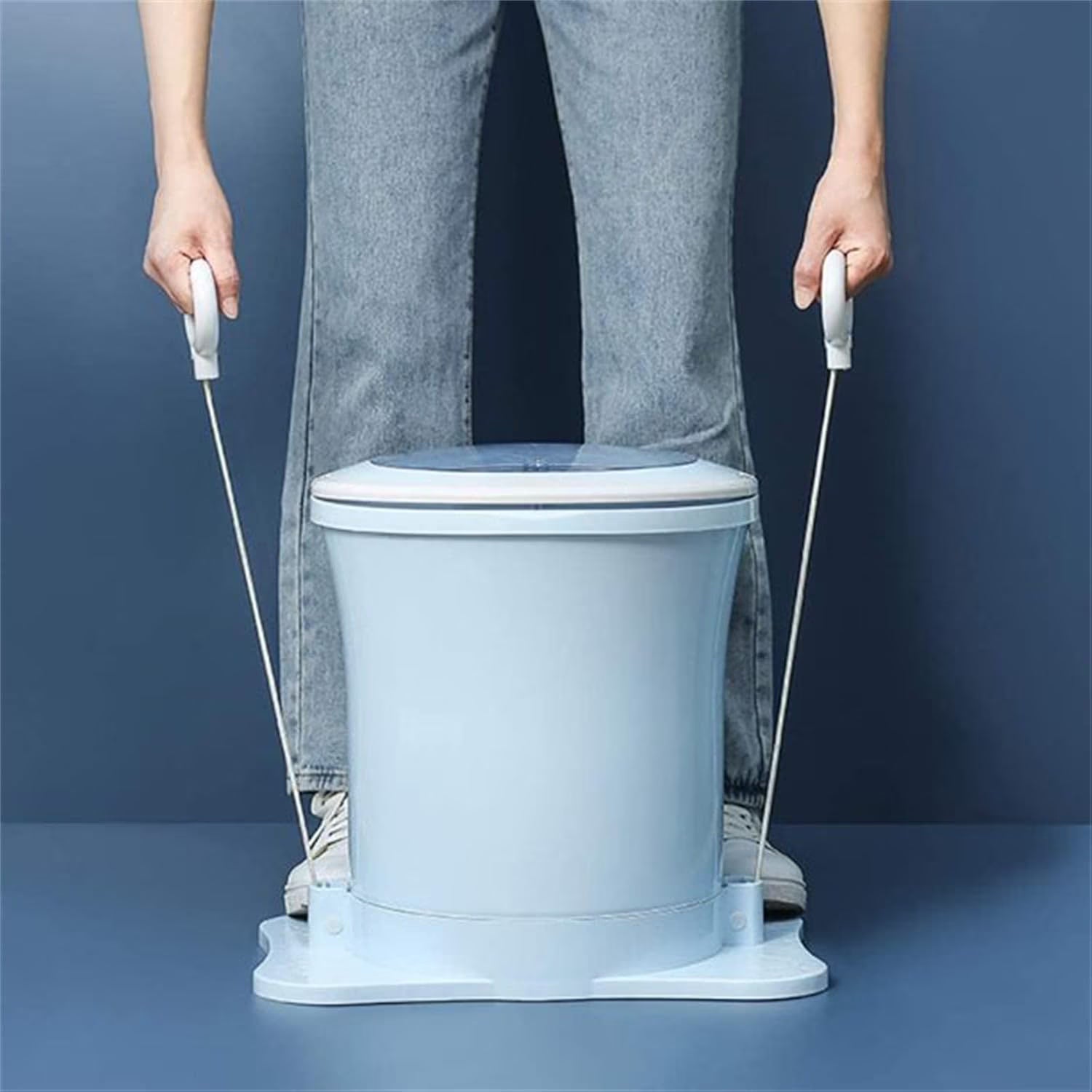 Portable Manual Clothes Dryer Mini Dryer Compact Spin Dryer Non electric Laundry Dryer for Apartments, School, Dormitory (Blue)