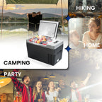 Simzlife 12 Volt 19QT(18L) Portable Car Refrigerator, -4℉~50℉, 12/24V DC & 110-240V AC, Mini Fridge for RV Camping, Travel, Truck, Home, Black