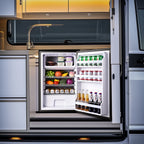 BODEGA 116.2Qt(110L) Portable Car Refrigerator Dual Zone Cooling & Freezing for Caravan, Truck, Camping (Black)