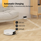 OKP Robot Vacuums with Mop Combo and Remote Control, 2 IN 1 Cleaning and Mopping, Wi-Fi Connectivity, Alexa/APP, Self-Charging Robotic Vacuum Cleaner for Home, Pet Hair, Carpets, and Hard Floors
