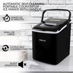 Igloo Handled Automatic Ice Machine Self Cleaning Countertop Ice Maker with Scoop, Aqua