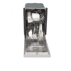 Pemberly Row 18" Stainless Steel Front Control Dishwashers in Silver