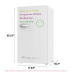 Frigidaire 3.2 Cu Ft Retro Dry Erase Compact Fridge, (EFR331-BLACK), Black