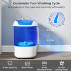 Costway Portable Washing Machine 5.5 lbs Mini Top Load Washer with Removable Spin-Dry Tub Blue