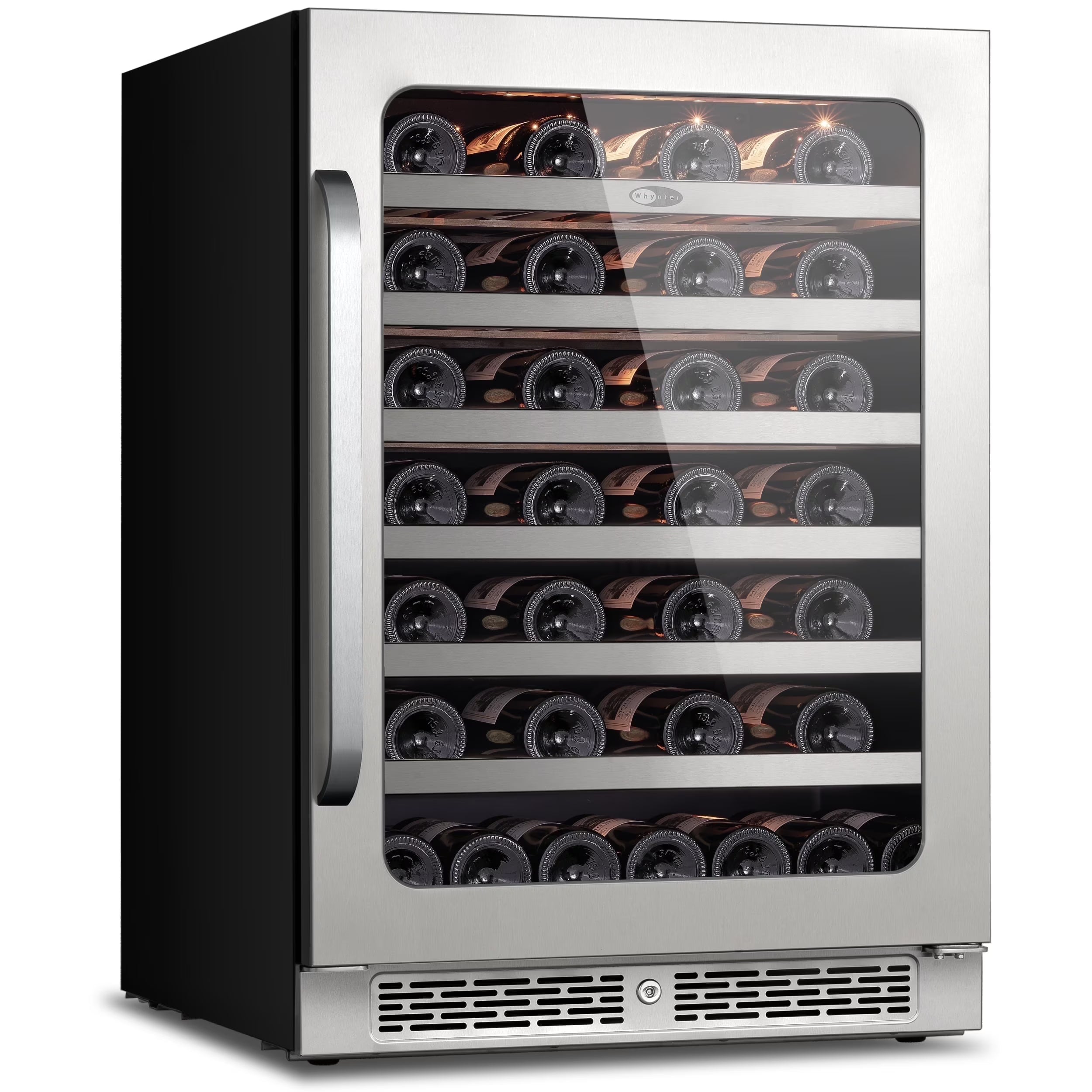 Whynter 24 inch Wine Cooler Refrigerator, 54 Bottle Wine Fridge with Stainless Steel Glass Door