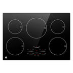Sunmaki 30-Inch Electric Cooktop, 5-Burner Built-in Ceramic Glass Stove Top with Touch Control, 10600W