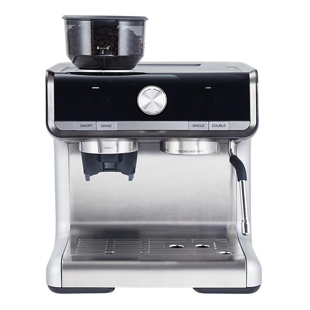 Espresso Coffee Machine with Grinder, 20 Bar Semi-Automatic Espresso Maker with Milk Frother Steamer Wand for Cappuccino, Latte, Macchiato, 2.8 L Water Tank, PID Temperature Control