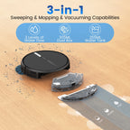 AIRROBO G60 3 in 1 Robot Vacuum and Mop Combo with Smart App&Voice Control,2 in 1 Tank for pet hair