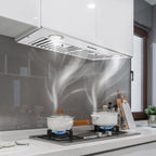 Range Hood 30 inch Insert Vent Hood 600 CFM Built-in Stainless Steel Range Hood Powerful Exhaust Vent Fan