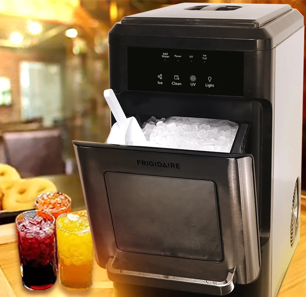 Frigidaire 44 lbs. Crunchy Chewable Nugget Ice Maker EFIC235, Stainless Steel