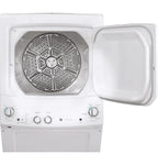GE GUD27ESSMWW Unitized Spacemaker 3.8 Washer with Stainless Steel Basket and 5.9 Cu. Ft. Capacity Electric Dryer, White