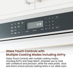 Rangaire RWOD301GS 30" Glass Touch Double Wall Oven - Stainless Steel, Electric Oven, True Convection, Self Cleaning, Easy Reach Racks