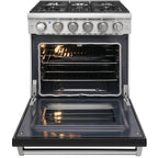 KOSTCH 30-in 5 burners 4.55-cu ft Convection Oven Freestanding Liquid Propane Gas Range ( Stainless steel )
