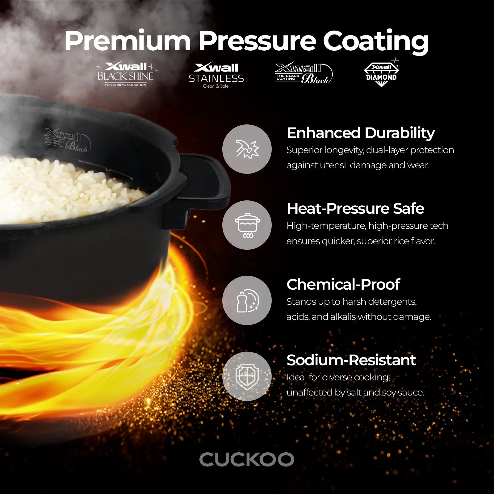 CUCKOO CRP-PK1001S 10-Cup (Uncooked) / 20-Cup (Cooked) Heating Pressure Rice Cooker & Warmer (Black)