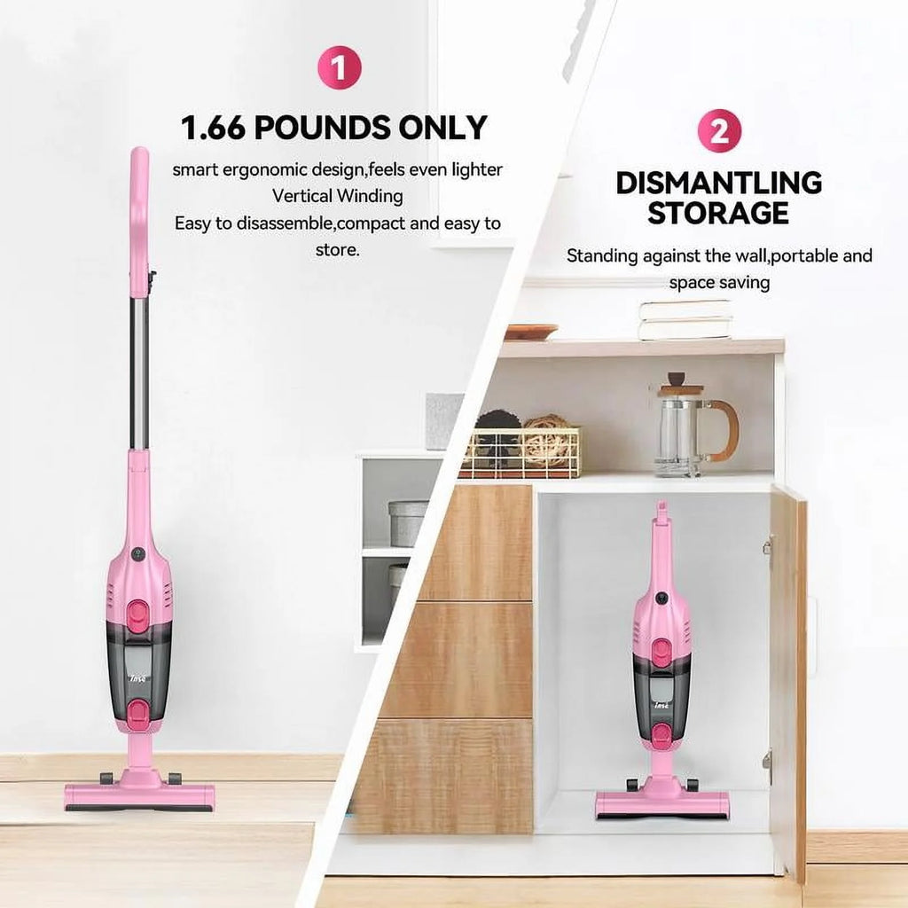 "INSE R6X Corded Stick Vacuum - 15KPa/600W, Ultra-Lightweight - Bagless Upright + Handheld for Hard Floors/Carpet/Pet Hair/Car Cleaning"
