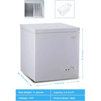 GGTB 3.0 Cu.ft Chest Freezer Top Open Door Compact Freezer with Adjustable Temperature Black