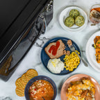 Nostalgia Retro Microwave Oven - 0.7 Cu Ft & 700-Watt Countertop Microwave with Glass Turntable, Child Safety Lock, 8 Auto-Cook Programs & Digital Clock - Aqua
