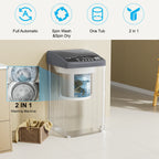 TABU 19lbs Portable Washing Machine,2.5 Cu.ft Full Automatic Washing Machine,Top Load,White