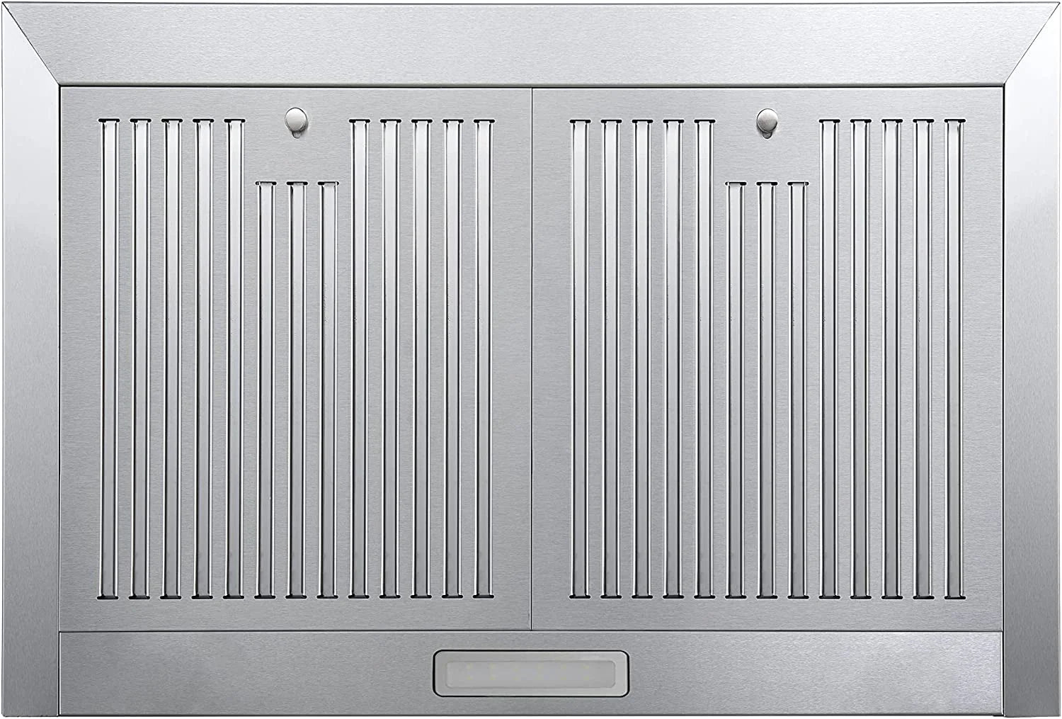 Zomagas 24 inch Wall Mount Range Hood 450CFM Exhaust Vent Stainless with Dishwasher Clean Filter 120V