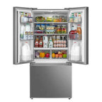 Midea Bottom Freezer French Door Refrigerator, Silver