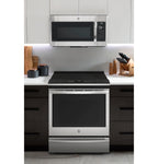 GE Profile 30 in 5.3 cu ft Slide-In Electric Induction Range in Stainless Steel