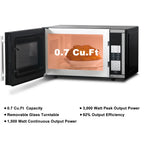 SMAD Countertop Microwave Oven 700W 10 Power Levels 6 Auto Menus 0.7 cu ft