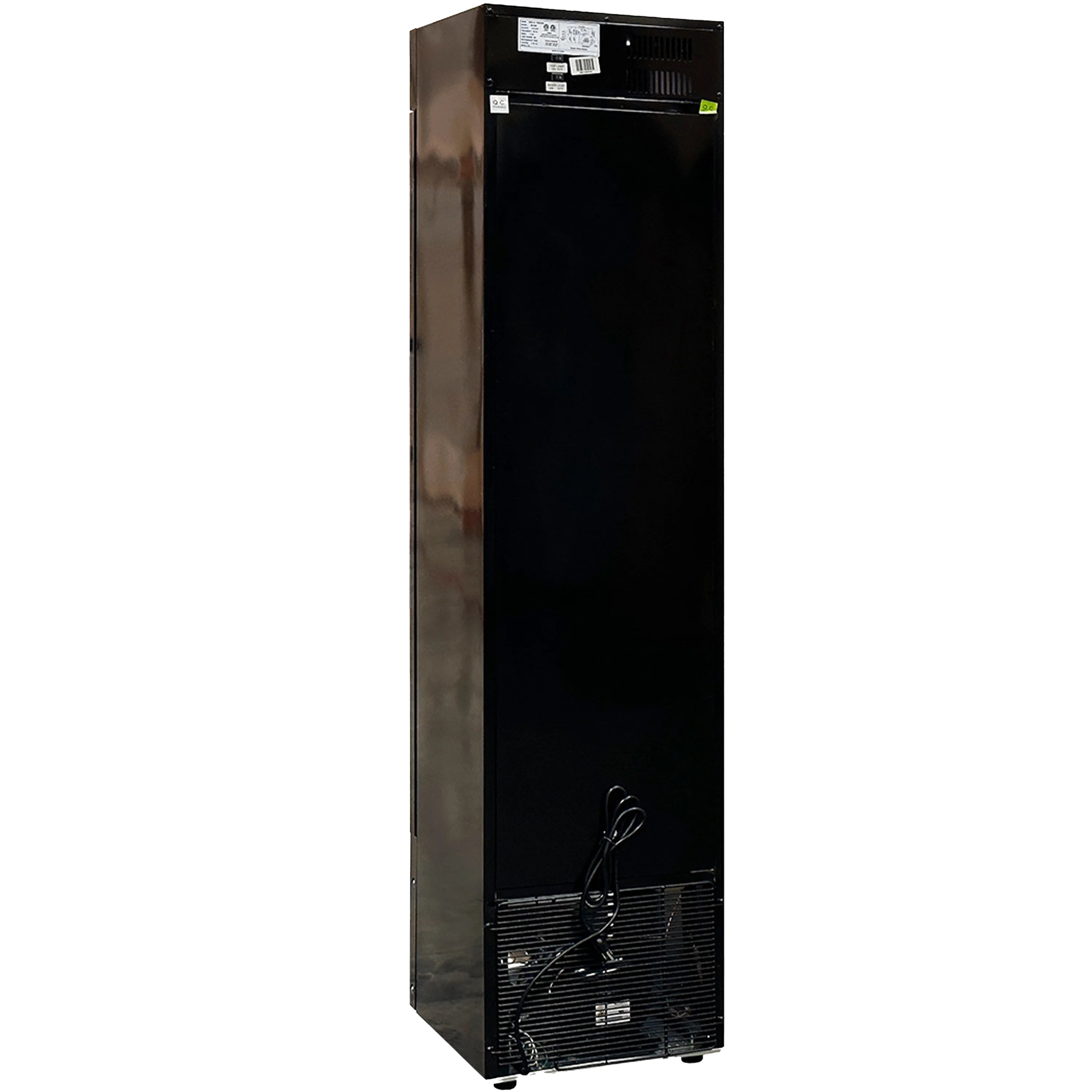 NSF 17 in. Narrow Single Glass Door Upright Freezer, Commercial Freezer 3.7 Cu. Ft. Ice Cream Freezer