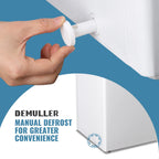 DEMULLER Compact Chest Freezer Deep Freestanding Freezers Mini Freezer Top Open Door YX-79-White