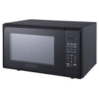 1.1 cu ft 1000W Microwave Oven - Stainless Steel Black: Countertop, Child Lock, 6 One-Touch Settings