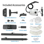 Commercial CARE Corded Electric Multipurpose Portable Canister Steam Cleaner with Accessories CCFC150