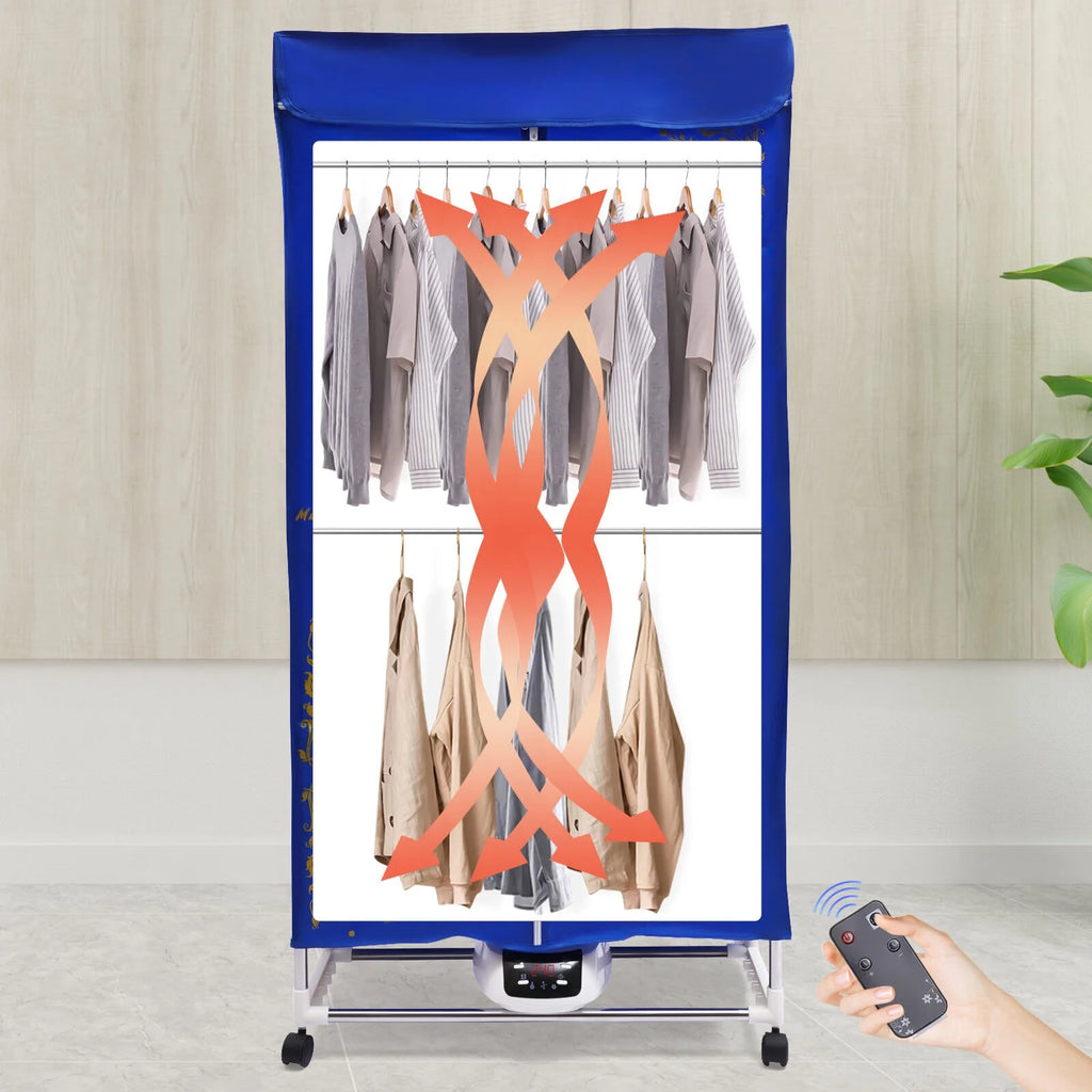 Electric Portable Clothes Dryer Travel Dryer Machine Clothes Dryer for Apartment 110v 0-240 min 1200-1500W Load Weight 30kg/66.14lbs Safety Temperature Control