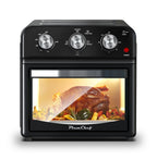 12.5 Quart Air Fryer Convection Toaster Oven, 1500W, 4 Cooking Modes, 7-in-1 Multifunction with Roast, Bake, Grill, Broil, Toast, Dehydrate, Defrost, Stainless Steel, Black