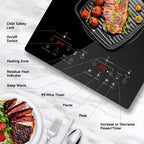 Nardea Two Burner Electric Cooktop 110V Plug in