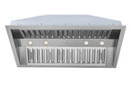 Hauslane | Pro-Style 46a?? IN-R300 Built-In Range Hood, 21a?? Deep | Low Noise Performance | Contemporary Design, Full-Size Handles, Professional-Grade Baffle Filters & Grease Tray, LED Lamps
