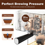 COOKCOK Espresso Machine 20 Bar,Expresso Coffee Machine With Milk Foaming Steam Wand,Espresso and Cappuccino Maker,ESE POD capsules filter,For Home Barista,Detachable Frothing Nozzle,1.5L Water Tank