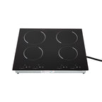 110V 3000W 4-Burner Electric Ceramic Cooktop,Touch Control,9 Gears,Safe & Efficient,for Home & Commercial Use