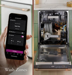 Cafe Cdp888mv 24" Wide 16 Place Setting Built-In Top Control Dishwasher - Platinum Glass