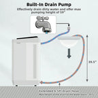 Spaco 8 Lbs Compact Mini Twin Tub Washing Spiner Machine for Home and Apartment, Super Compact Washing Machine, Portable Washing Machine for Indoor, Black