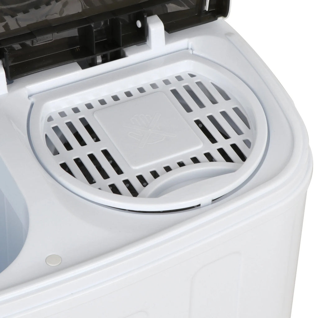 SuperDeal Compact Twin Tub Washing Machine Top Load 8 lbs Washer 5 lbs Dryer