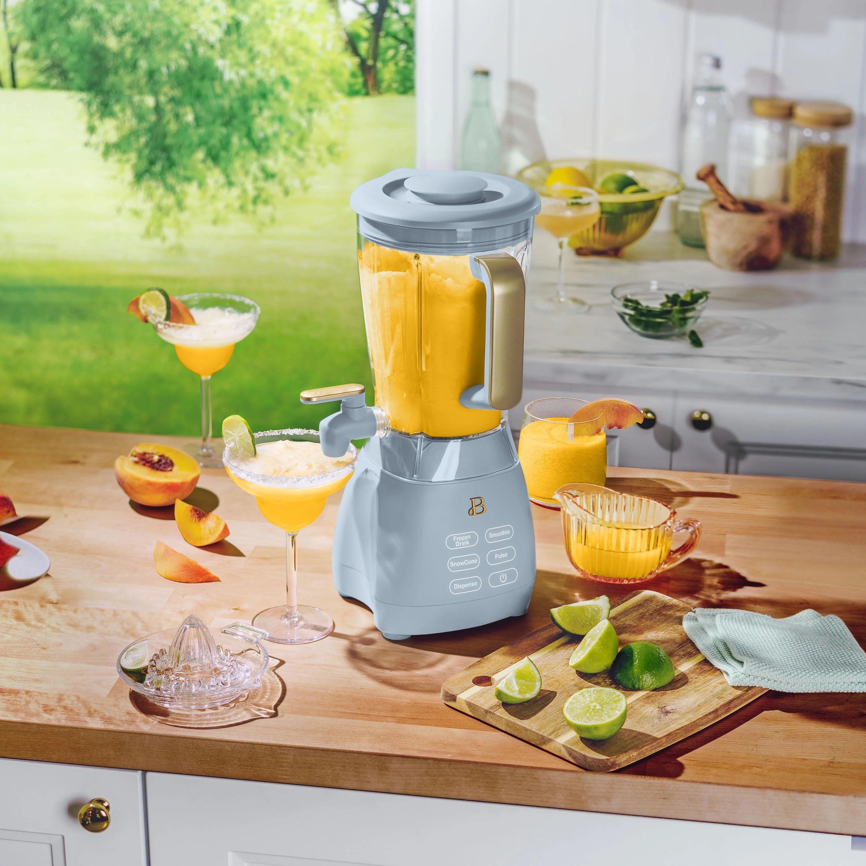 Beautiful Slush Crush 60 oz 4-Speed Frozen Drink Maker, White Icing by Drew Barrymore