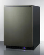 24" Wide Built-In All-Freezer With Icemaker- Black Stainless Steel