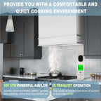 Akicon Range Hood 30 Inch, 600 CFM Ducted Vent Hood, Stainless Steel Box Kitchen Hood with 2 LED Lights, Removable Baffle Filters, Stove Hood Vent for Kitchen, 3 Speeds, Wall Mounted (AK-HS30HB-JBC)
