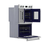 Forno Gallico 30-Inch Electric French Door Double Oven, Stainless Steel, Convection Cooking, Touch Control Panel, Self-Cleaning Function