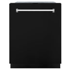 ZLINE 24 In. Monument Series 3rd Rack Top Touch Control Dishwasher in Black Matte, 45dBa, DWMT-BLM-24
